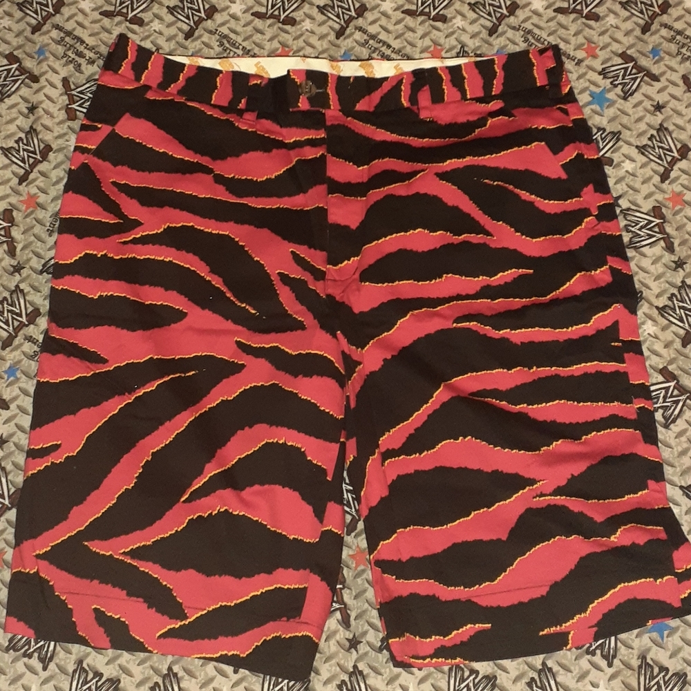 Loud Mouth Zebra Kane Print Vintage Shorts Chinos